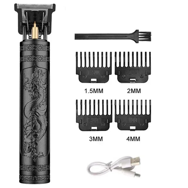 Cordless Electric Hair Clipper, Vintage Hair Trimmer, Portable Razor, Barber, USB Fast Charging Hair Clipper for Hairstyling 