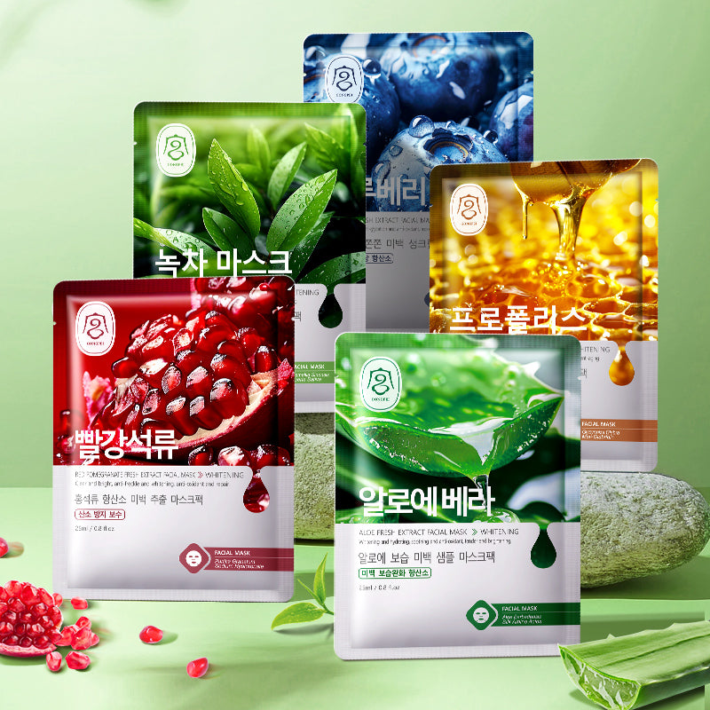 Gong Pei Aloe Vera Fresh Extract Moisturizing and Brightening Sheet Mask 25ml 