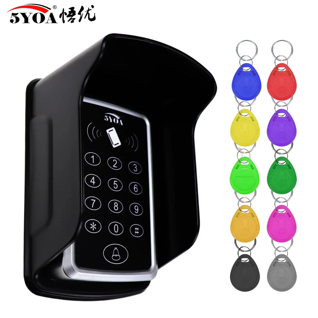 5YOA B03 RFID Keypad Access Control 125KHz EM Card Reader Door Lock Opener Keypad Controller System for Security 