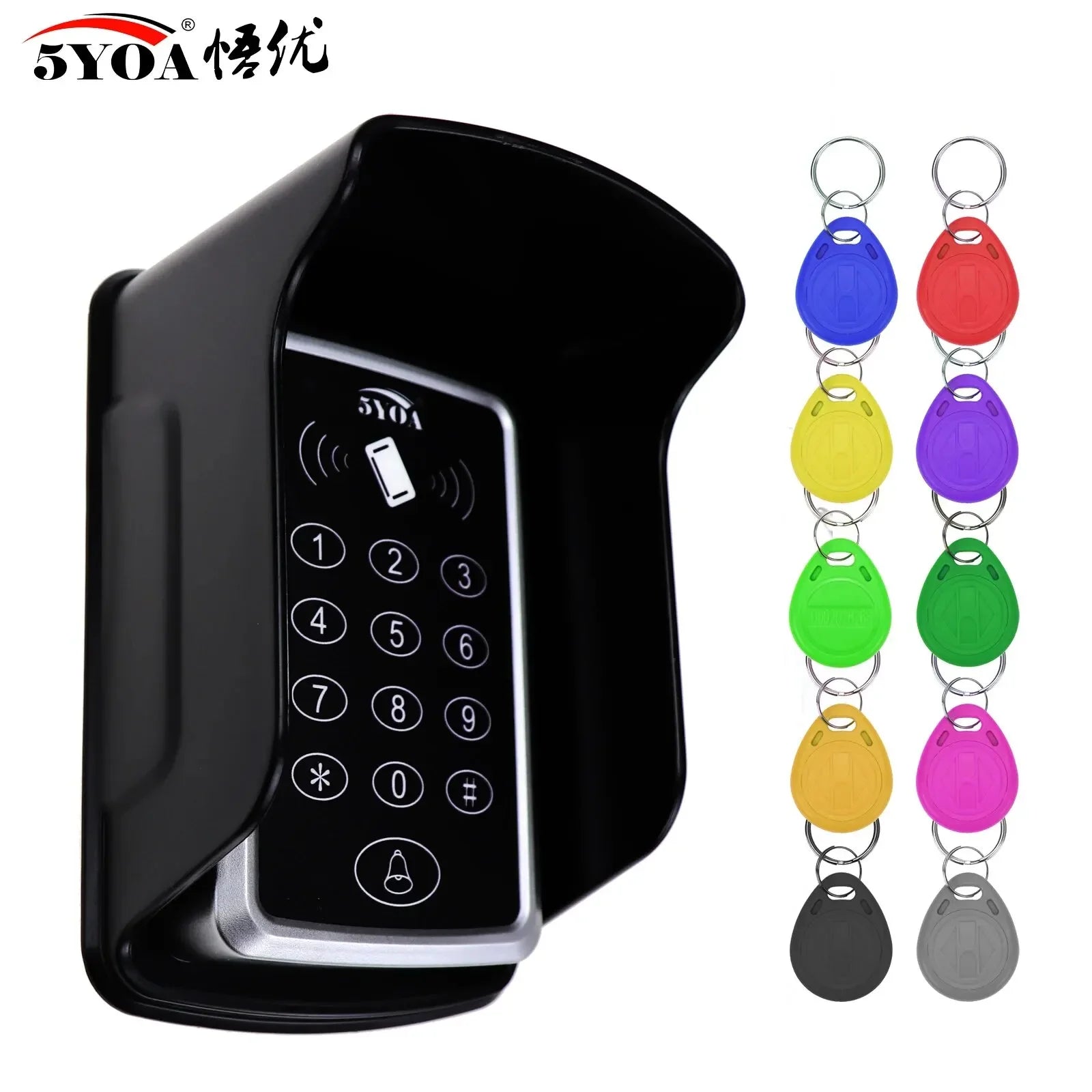 5YOA B03 RFID Keypad Access Control 125KHz EM Card Reader Door Lock Opener Keypad Controller System for Security 