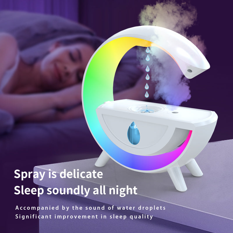 Anti-gravity humidifier, water droplet design, RGB LED night light for indoor bedroom decoration, creative atmosphere, table lamps 