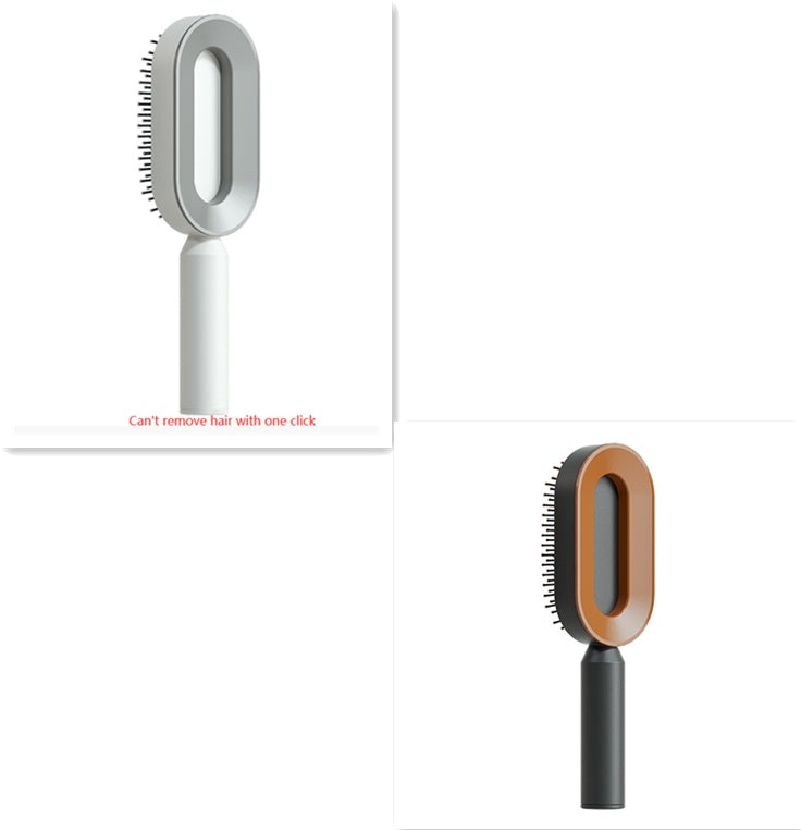 Self-cleaning hairbrush for women, one-touch cleaning, hair loss, airbag, massage, scalp comb, anti-static hairbrush