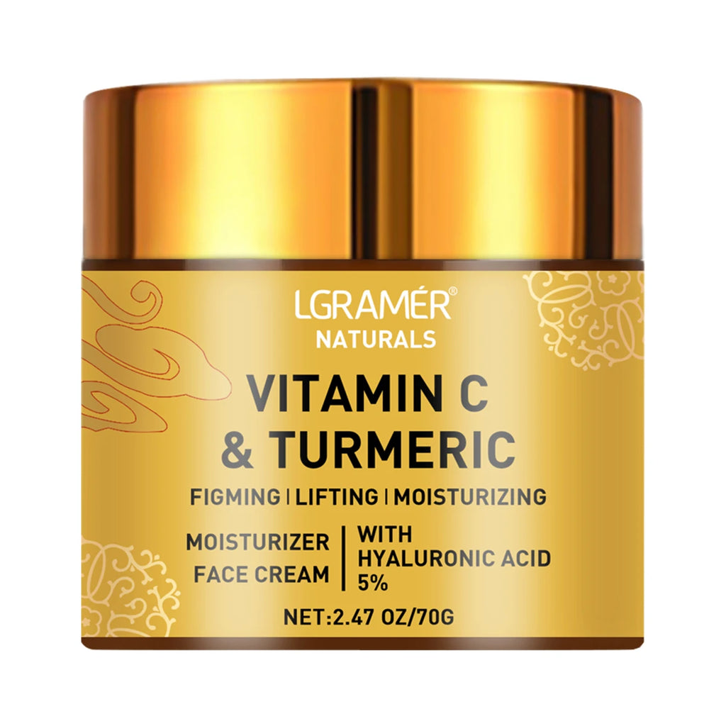 Curcuma Vitamine C Crème pour le visage Rétinol Hydratant Raffermissant Hyaluronique Éclaircissement Réparateur Crèmes blanchissantes pour soins de la peau lisses