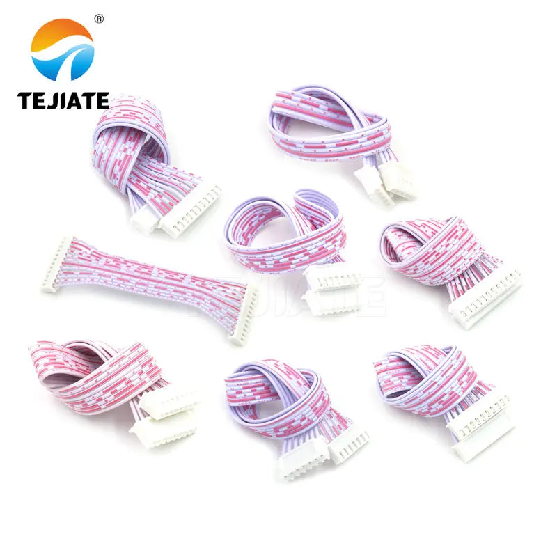 XH2.54 electronic wire, 10 pieces, 2/3/4/5/6/7/8/9/10/11/12P, red/white terminal line, 30CM connecting wire, double head 